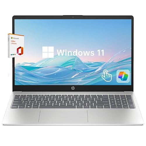 HP Laptop Computer, 15.6 Touchscreen Laptop for Business & Student,13th Gen Intel Processor up to 4.50 GHz,8GB RAM,256GB SSD,Numeric Keypad,FP Reader,WiFi 6E,wAccessory,Lifetime Office,Win 11