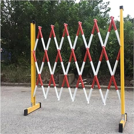 Expandable Metal Bcade - Retractable Traffic Ber for Construct Safe Crowd Control & Pedestrian Protect - Portable Road Block for Events & Work Zones