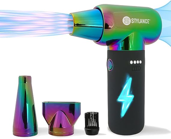 Compressed Barber Air Duster,110000RPM Cordless Vacuum Cleaner, Electric Mini Air Duster for Hair Barber, for Cooling, Cleaning,Salon,Home, Type-C