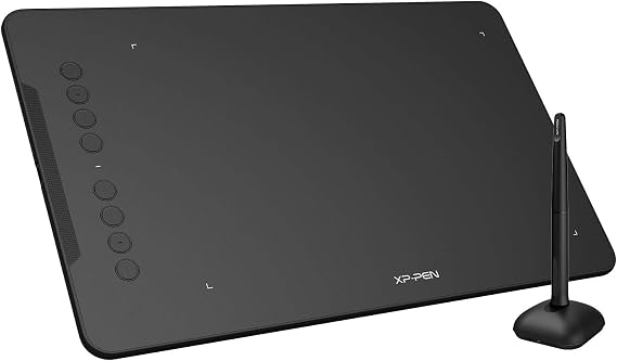 XPPen Deco01V2 Pen Tab, Compatible with Android 6.0 and above Smartphones, Pen Tablet, 10 x 6.25 Inches, Express Keys, 8 Pieces | Professional drawing graphic tablet with pen for Windows, Linux, Mac OS, Chrome OS and Android
