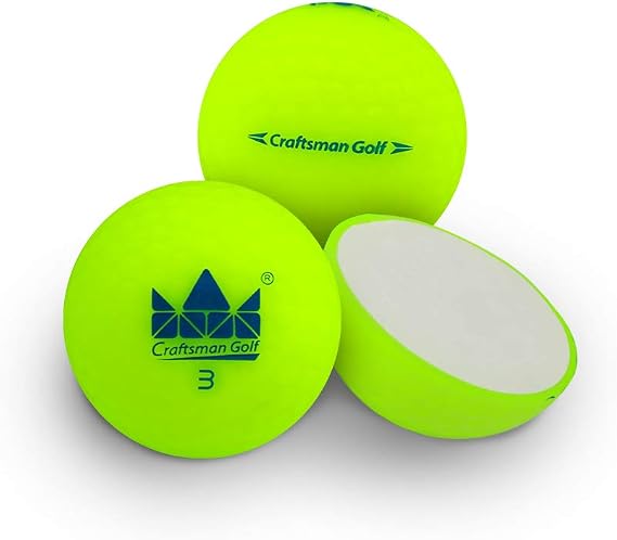 CRAFTSMAN GOLF Double Layer Two-Piece Golf Balls One Dozen Pink Yellow Green Orange