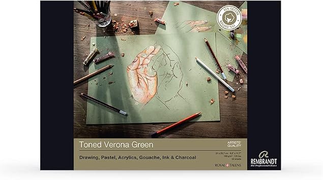 Rembrandt Paper Toned Verona Green 8.3 x 11.7 (A4) 50 Sheets (93080022)