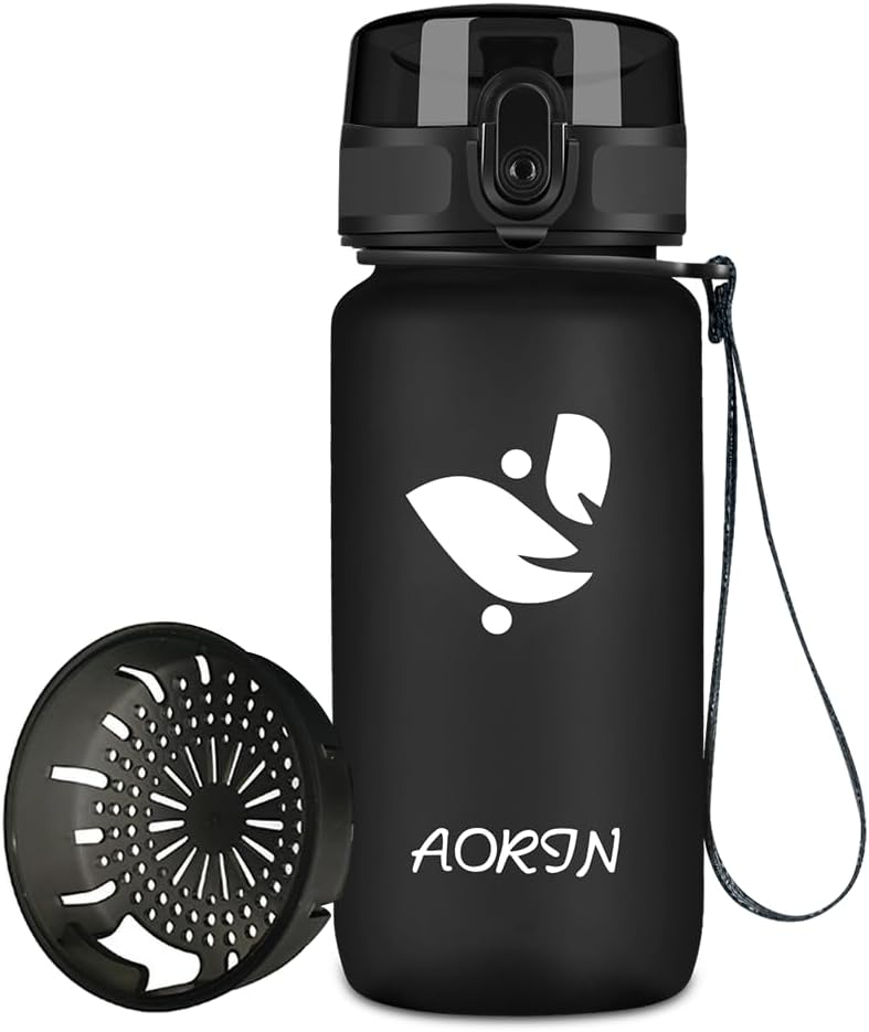 AORIN Sports Water Bottle - 350ml500ml750ml1L,Tritan Gym Bottle BPA-Free & Drinking Bottles, Leakproof，One Click Flip LidKids,Adults,Gym,Outdoor Sport