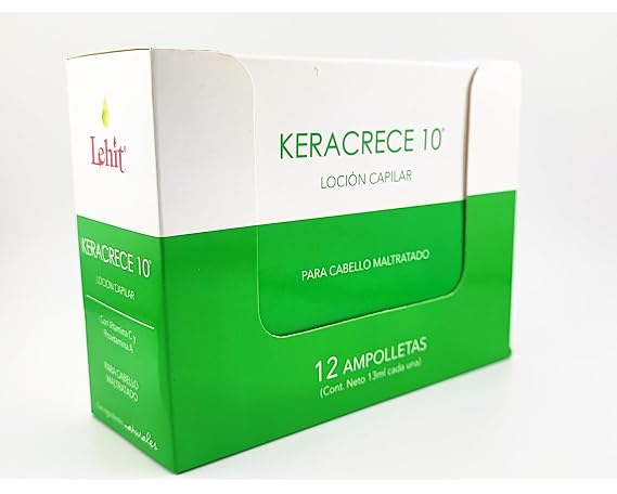 Lehit Keracrece 10 viales revitaliza y prevencion de perdida de cabello | Kera Crece 10 Ampollas Revitaliza y Previene La Caida 12x (0,43oz-13mL)