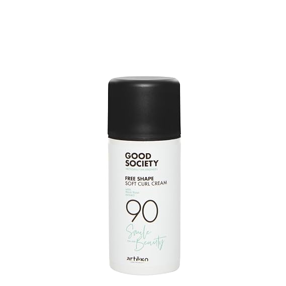 Artego Good Society Free Shape Soft Curl Cream (3.4 oz) Curl Defining & Anti-Frizz Styling Cream for Soft, Bouncy Curls