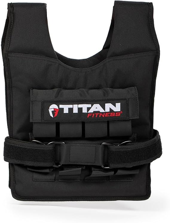 Titan Fitness Elite Series Adjustable Weight Vest, Body Weight Vests for Training Workout, Jogging, Cardio, Walking, Weighted Workout Equipment