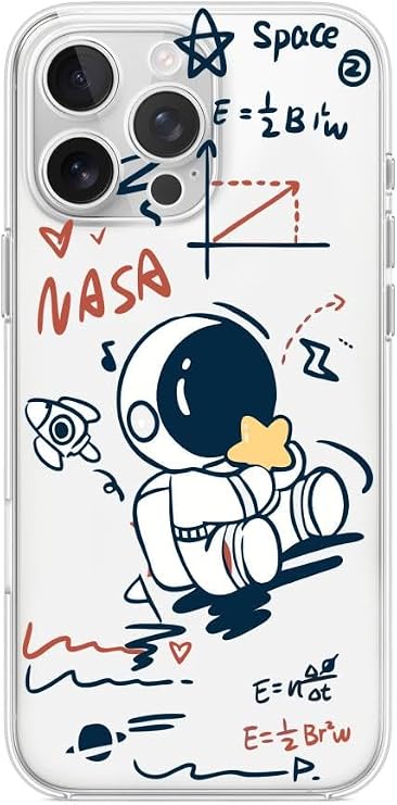 iPhone 15 Pro Uyumlu İkonik Desenler Serisi Şeffaf Silikon Kılıf nasa