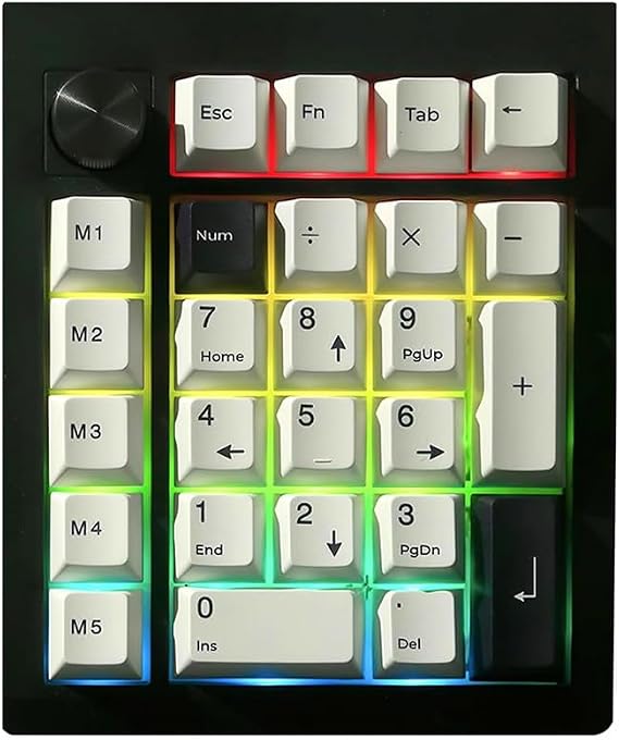 BOYI GMK26 Mechanical Numpad,VIA Programmable BT5.0/2.4GHz/Type-C Hot Swappable Gasket RGB Wireless Number Pad Mini Keyboard Rechargeable Numeric Keypad with Knob(Black)