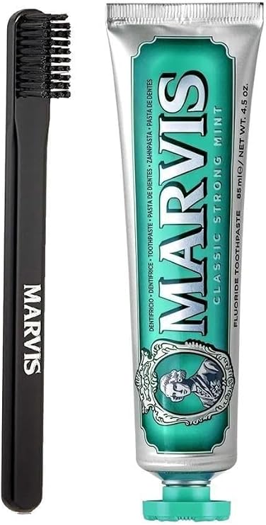 Marvis Classic Strong Mint Yoğun Naneli Diş Macunu 85 ML + Diş Fırçası 2 Li Bakım Seti