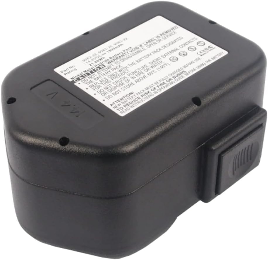 Synergy Digital Power Tool Battery, Compatible with Milwaukee 0613-20 Power Tool, Ni-MH, 14.4V, 1500mAh Ultra High Capacity, Replacement for AEG 48-11-1000, 48-11-1014, 48-11-1024 Battery