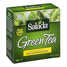 Salada Decaffeinated Green Tea, 40-Count Boxes (Pack of 6)