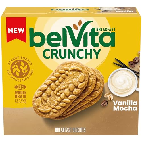 belVita Breakfast Bars Biscuits, Vanilla Mocha, 5 Packs 4 Biscuits Per Pack