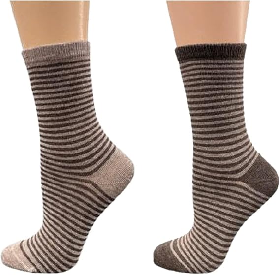 Sierra Socks Women's Striped Pin Dot Cotton Crew Dress Socks