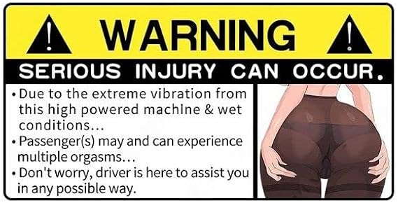 SSTS PRINT Funny Car Sticker for Panties Warning Peek Slap Decal Anime Vinyl Window Wall Stickers 5x3 (WR-01)