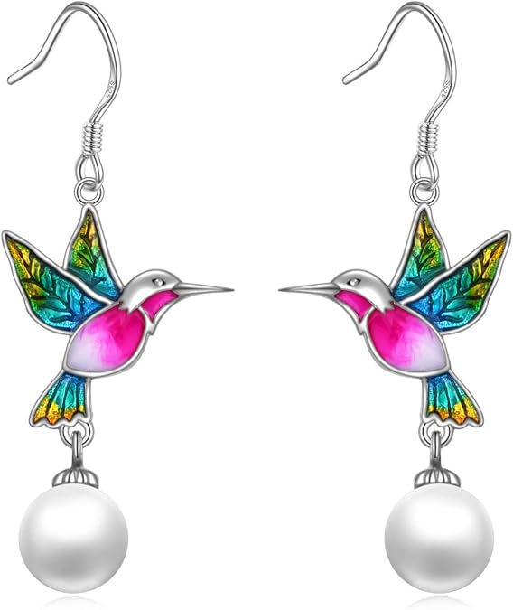 Sterling Silver Celtic Pearl Earrings - Bee/Swan/Butterfly Designs for Valentine's & Mother's Day Gifts