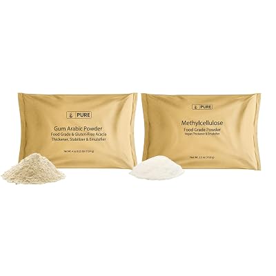 Pure Original Ingredients Gum Arabic Powder & Methylcellulose Bundle, Various Sizes, DIY, Thickeners