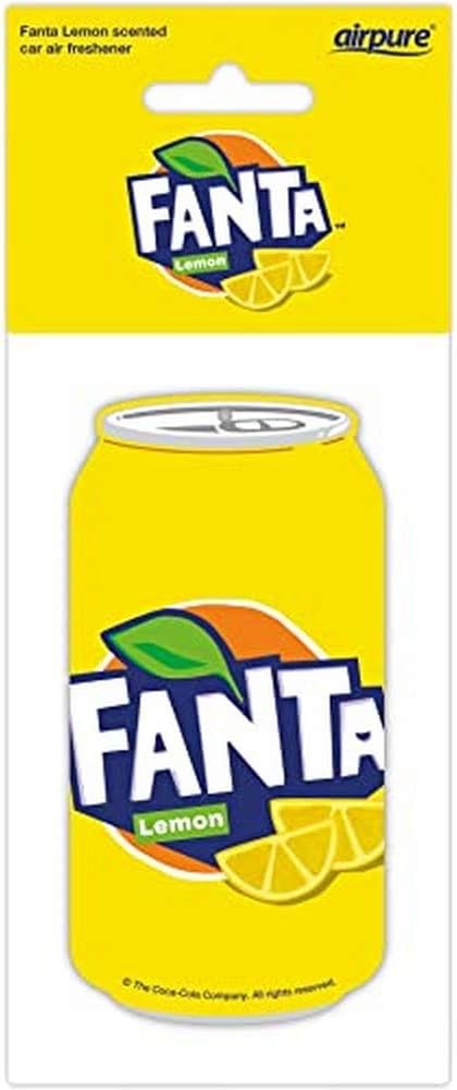 FANTA Lemon CAN Car Freshener by Airpure, Freshens Vehicle Interior Air, Fresheners for Men and Women, Fresh Scent,CC-PC-FL-327