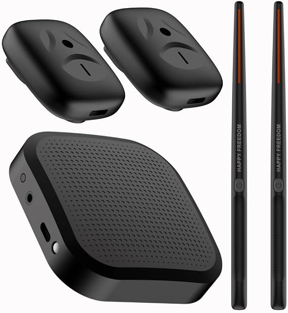Professional Virtual Air Drum Set Portable Electronic Virtual Air Drum Drumsticks Pedals for Beginners Children Adults