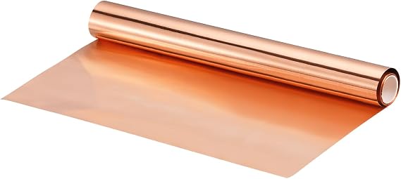 uxcell Copper Sheet Roll 3500mm x 300mm x 0.02mm, 99.9% Pure Copper Strip Copper Flashing Metal Foil Plate for Electricity DIY Projects (Multiple Sizes)