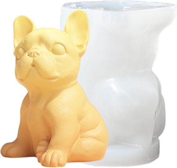 Animal Candle Molds - 3D Dog/Cat Silicone Candle Mould, Resin Casting Mould Soap Molds, Silicone Moulds for Making Candles, for Plaster Sculpture, Soap, Aesthetic Home Decor, Craft Gift