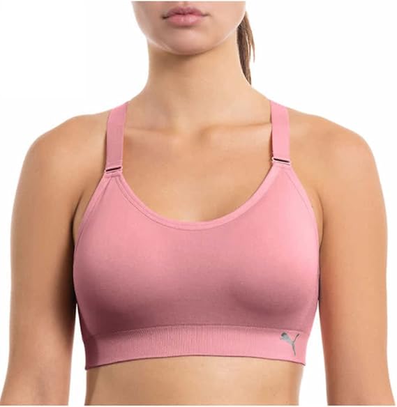 PUMA Women Sports Bra, 3-Pack (Pink/Purple/Black, X-Small)