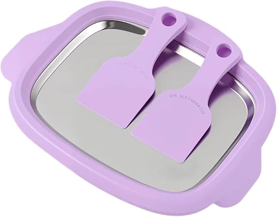 Ice Cream Roller Maker Reusable Easy with 2 Scrapers | Freeze Plate Rolled Ice Cream Kit for DIY Soft Serve Sorbet Yogurt Dessert Family Fun Home Kitchen Countertop Party