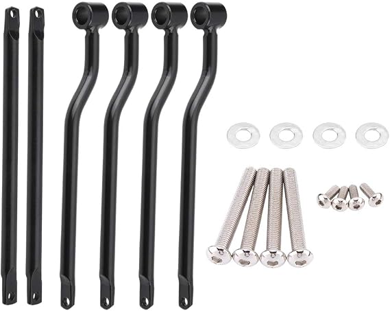 Yosoo Health Gear Saddlebag Support, Universal Saddle Bag Mount Bracket, Black Stainless Steel Saddle Bag Support Bars Side Mounting Bracket