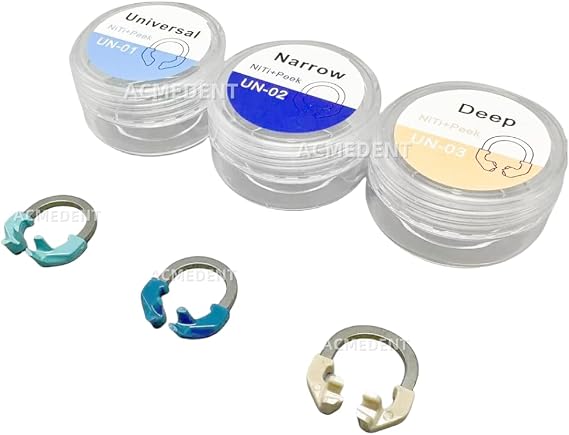 3Pcs/Lot Dental Titanium Ring Matrix Clamp Matrices Clip NITI Clamps V3 Deep Narrow Universal Fits All Matrice
