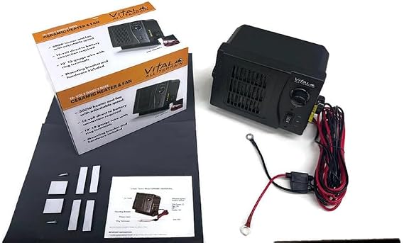 12V Volt Electric Cab Heater & Base for Tractor Trailer Semi Semi-Truck Truck Bus
