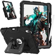 Fintie Kids Friendly Case for iPad (A16) 11th Generation 11 Inch (2025), iPad 10th Generation 10.9 Inch (2022), Fully-Body Rugged Heavy Duty Shockproof Protective Case with Kickstand, Black