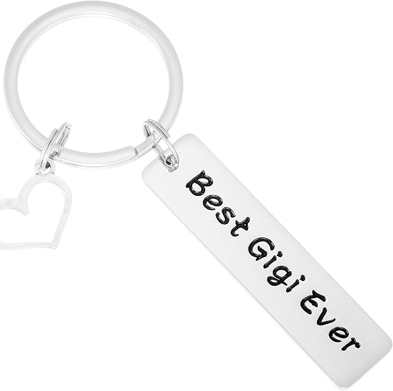 Kivosliviz Gigi Gifts Keychain for Women - Best Gigi Jewelry Stuff Ornament Keyring
