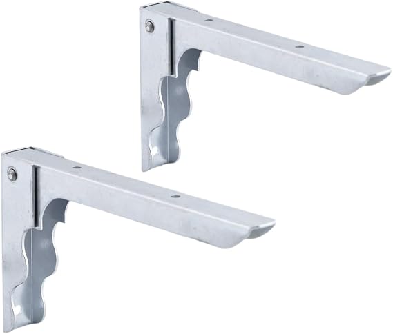 Badem10 Duvara Monteli Balkon Masası Sehpası Montajı Metal Katlanır Raf Altı Ayağı 18 x 10 cm (2 ADET)