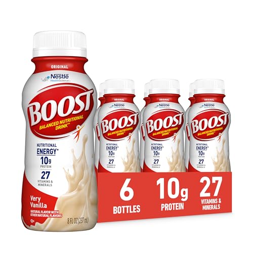 BOOST Original Ready to Drink Balanced Nutritional Drink, Very Vanilla, 8 FL OZ Pack of 6