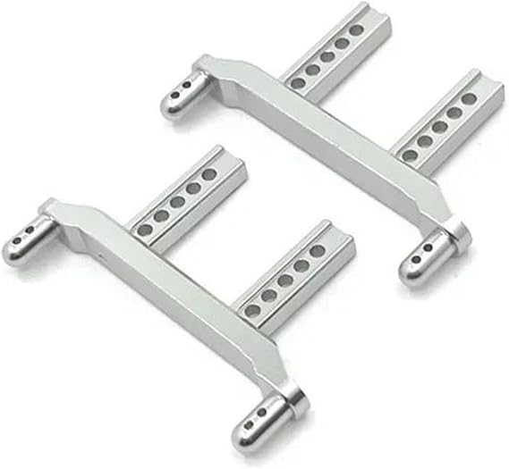 RC Spare Part for SCY 16101 16102 16103 16106 16201 16104 for JJRC Q130A Q130B Q141 Q117 1/16 Steering Assembly Body Mounts RC Car Upgrade Parts Accessories(Silver,Body Mounts)