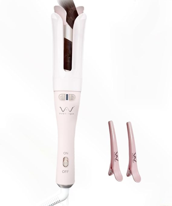 VAV Automatic Curling Iron Rotating Hair Curler for Long/Medium Hair, 1.25" Curling Wand Large Barrel for Hair Styling,Anti-Tangle