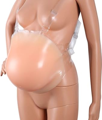 Silicone Fake Pregnant Belly Bump Cosplay Props, Real Touch Artificial Pregnancy Bump, Real Touch for Television, Film & Theatre Advertising Pregnancy Women Size : 2-3 Months