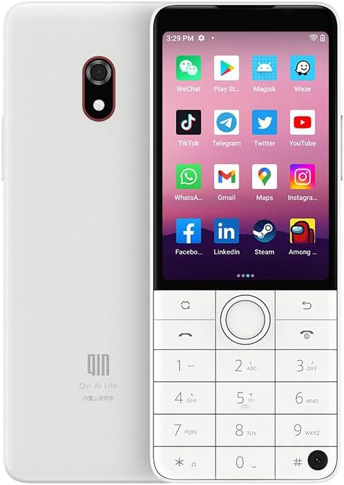 New Qin F22 Pro Smart Touch Screen Phone WiFi 5G + 3.5" 4GB 64GB Google Store Android Phone Porcelain White