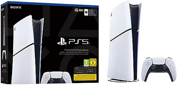 Sony PlayStation 5 Digital Edition Slim, 1TB SSD, DualSense Controller, İthalatçı Garantili