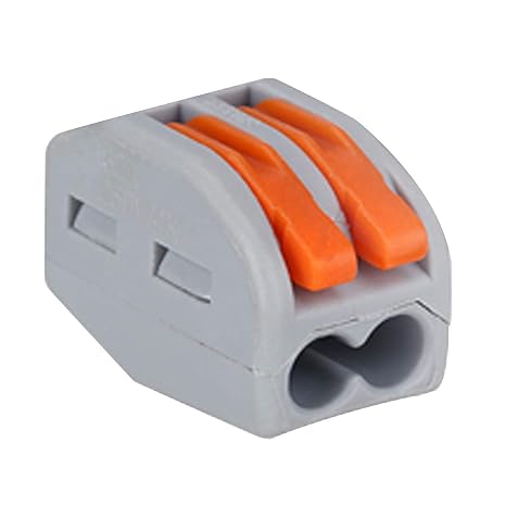 60 Pcs Lever Connectors Nuts 2 Conductor Compact Wire Connectors | Electrical Insulated Terminals with 28-12 AWG, Quick Disconnect Splicing