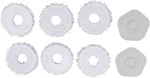 Mop Cloths for Bot W10 W10 Pro, Vacuum Cleaner Mop Pads Replacement with Holder, Washable Cleaning Pads for Hard Floor Mopping, Compatible with Bot Robot