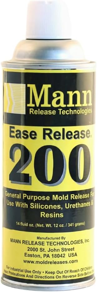 Mann Ease Release 200, 14 Fluid Ounce Aerosol Can Professional Mold Release Agent for Composite, Rubber & Plastic Molding