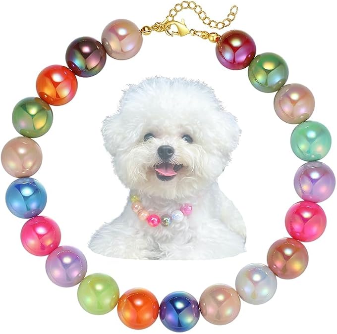 Dogs necklace,Pet Fashion Necklace,Colorful Beaded Necklace,