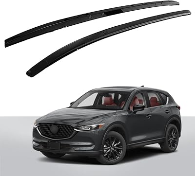 Roof Rails Fit for Mazda CX-5 2017-2025 Black Roof Rack Side Rails Crossbars Cargo Bars Carrier