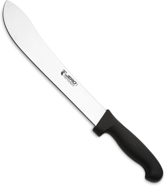 Jero Professional Series 10 Inch Butcher Knife - Traditional Style Blade - Large Easy Grip Handle - German High-Carbon Stainless Steel - Made in Portugal