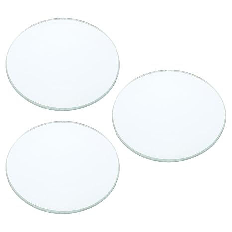YOKIVE 3 Pcs Double Convex Lens Clear Glass Clear 100mm Focal Length