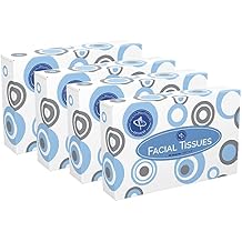HAO Facial Tissues [Home and Business] 40 Count Box Standard 2-ply Tissue Paper 4 PACK 160 Tissues Total!