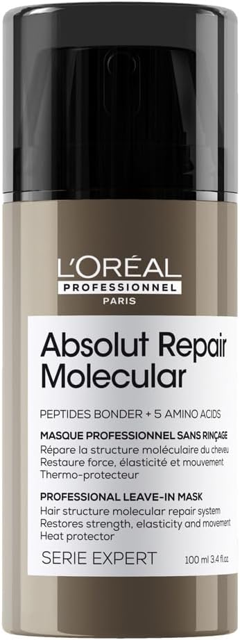 L'Oréal Professionnel Paris Serie Expert Absolut Repair Molecular Tüm Yıpranmış Saçlar Için Durulanmayan Maske 100ml