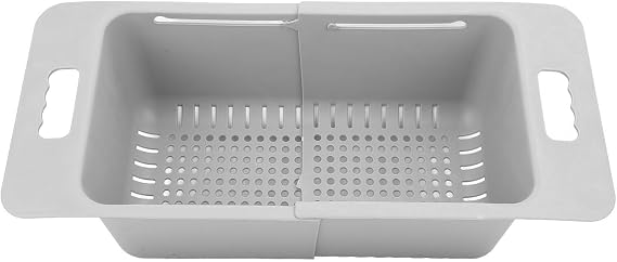 Chest Freezer Basket Deep Adjustable Chest Freezer Basket Storage Organizer Bin Divider Expandable Freezer Baskets with Handle for Kitchen Freezers Fridge Storage (Gray)