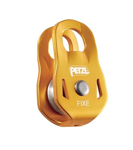 Petzl, FIXE, Compact Pulley with Fixed Side Plates, Yellow