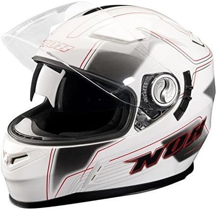 Nox N917 Cherry Full-Face Helmet, White, XL